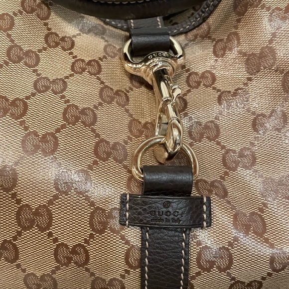 GUCCI 265699 Crystal Monogram Medium Joy Shoulder Bag Dark Brown - Picture 5 of 11